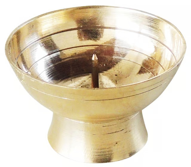 Brass Dhoopbatti Stand Incense Holder - 1.6*1.6*1 inch (Z220 C)