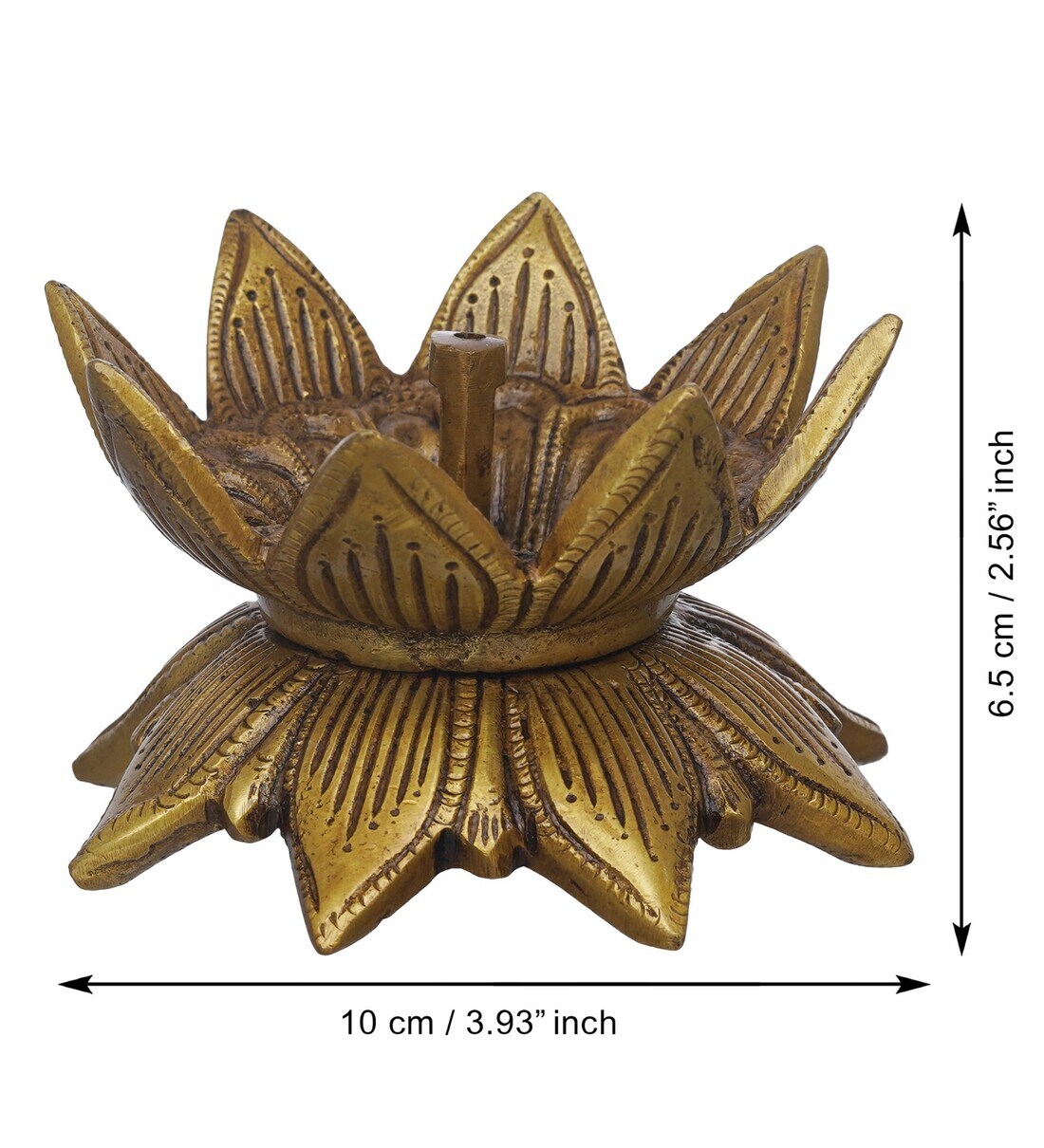 Lotus Gold Brass Diya