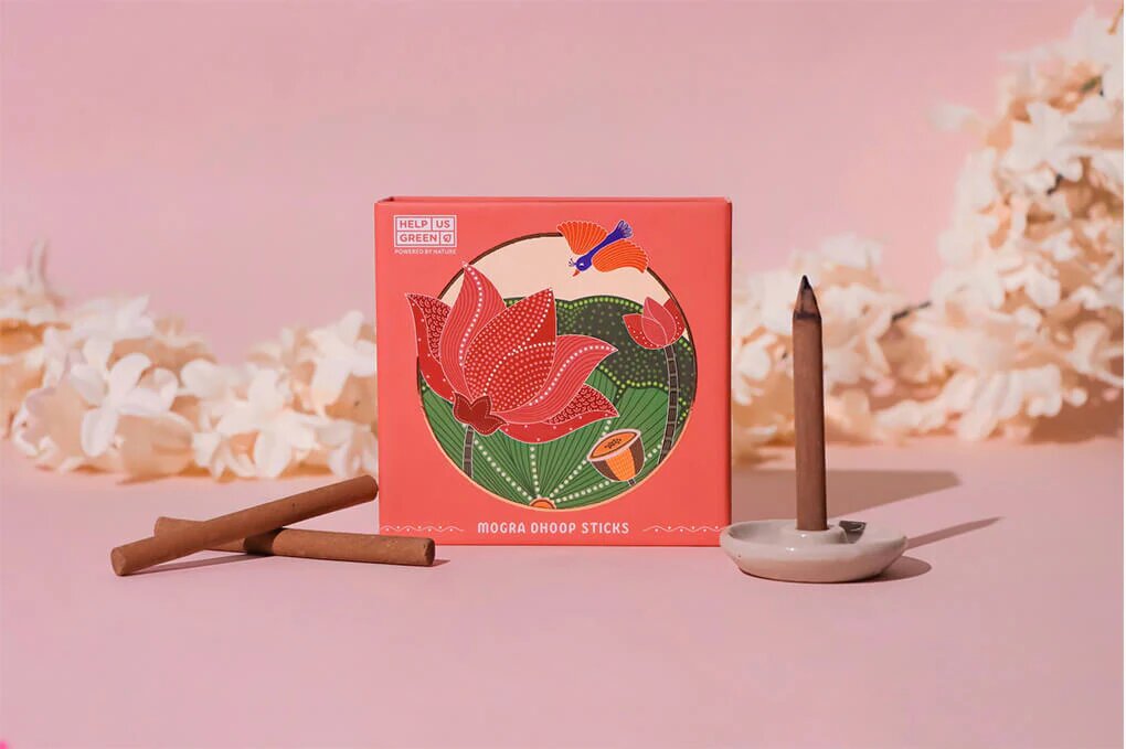 HelpUsGreen Natural Mogra Dhoop Sticks (25 Sticks Pack of 1)