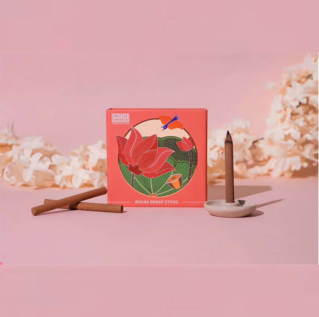 HelpUsGreen Natural Mogra Dhoop Sticks (25 Sticks Pack of 1)